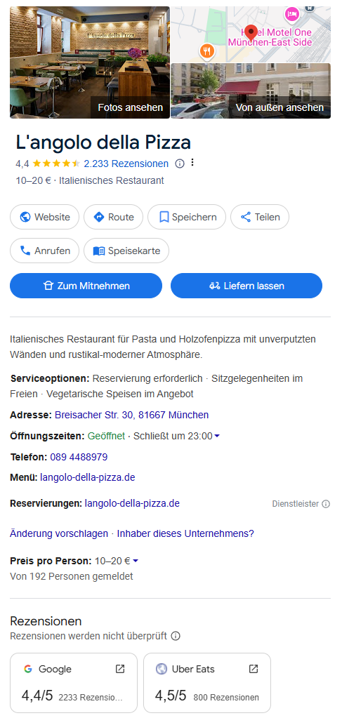 SEO für kleine Unternehmen - Google My Business Profil