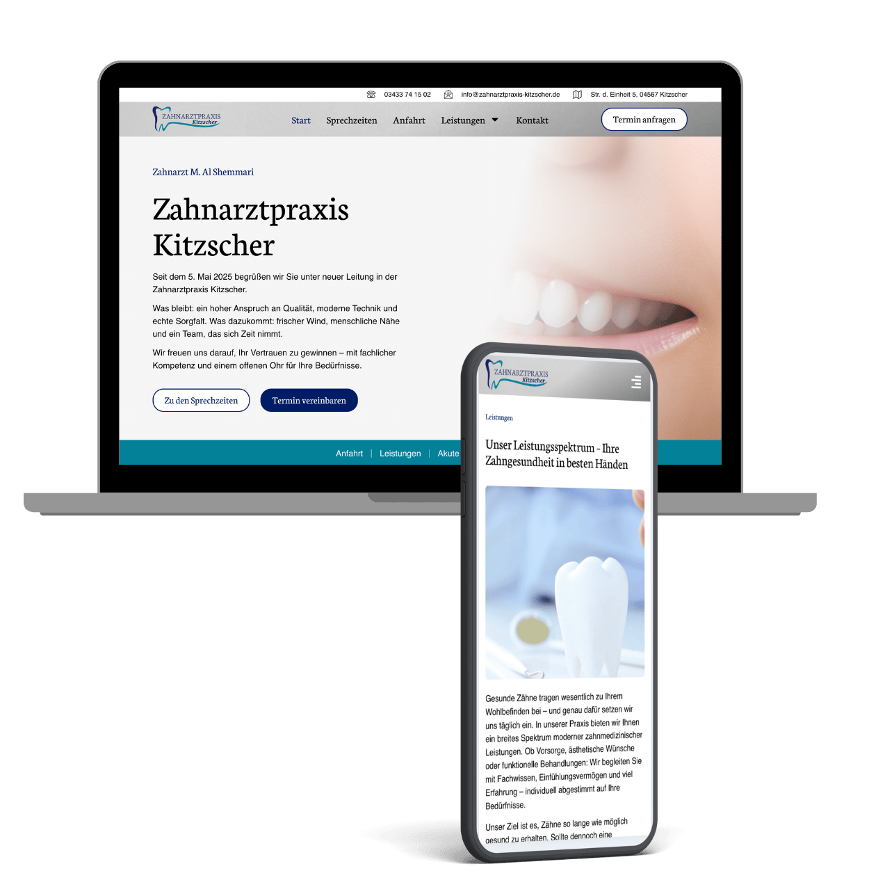 Websites & SEO für Zahnärzte Leipzig & Umgebung-Referenzen-Zahnarzt Kitzscher bei Leipzig