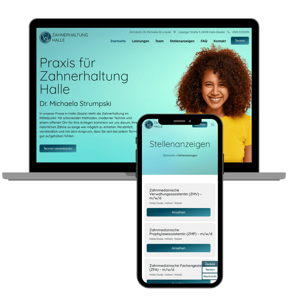Websites & SEO für Zahnärzte Leipzig & Umgebung-Referenzen-Zahnerhaltung Halle