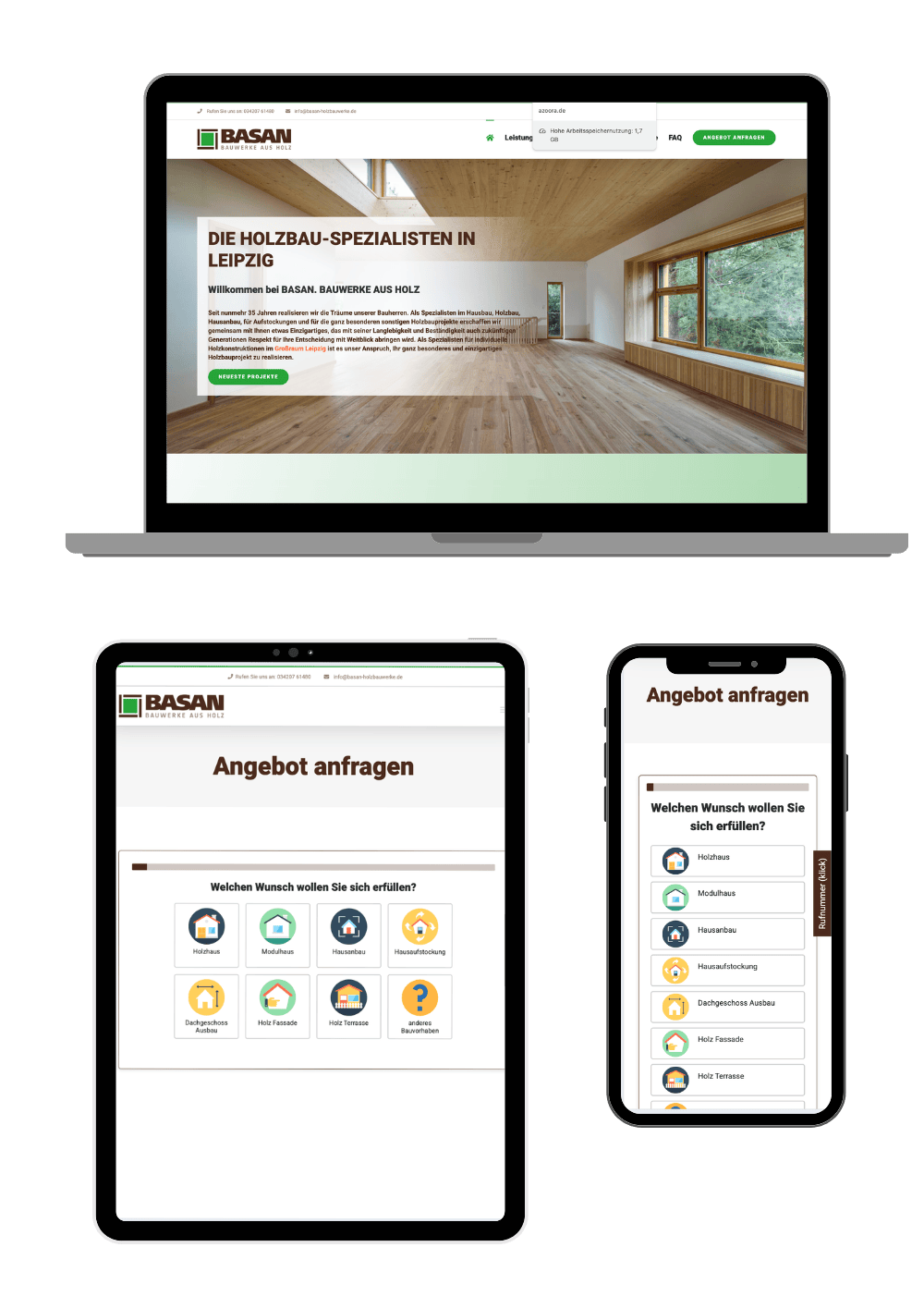 Websites & SEO für das Handwerk-Referenzen-Basan Holzbauwerke Leipzig Schkeuditz
